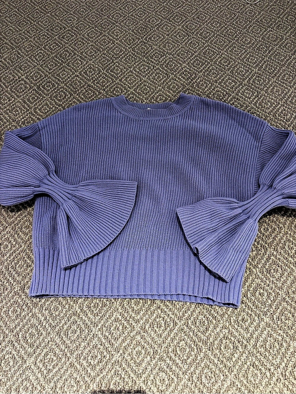 MOTF Purple Sweater Statement Sleeves Like New